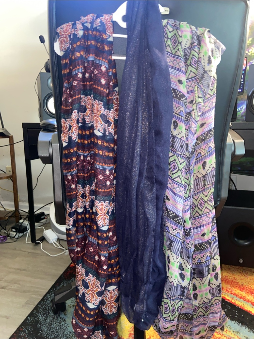 Women’s Navy Sparkle Scarf Wrap